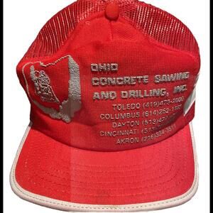Vintages Made In The USA Trucker Hat Ohio Toledo Dayton Concrete 1980s Some Wear